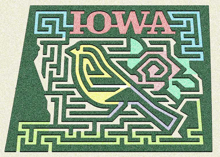 Explore our huge corn maze in Donnellson, Iowa