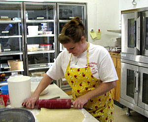 Jessica Welch makes her homemade breads, pies, bars and cookies from scratch at Appleberry Orchard, Donnellson, Iowa. 